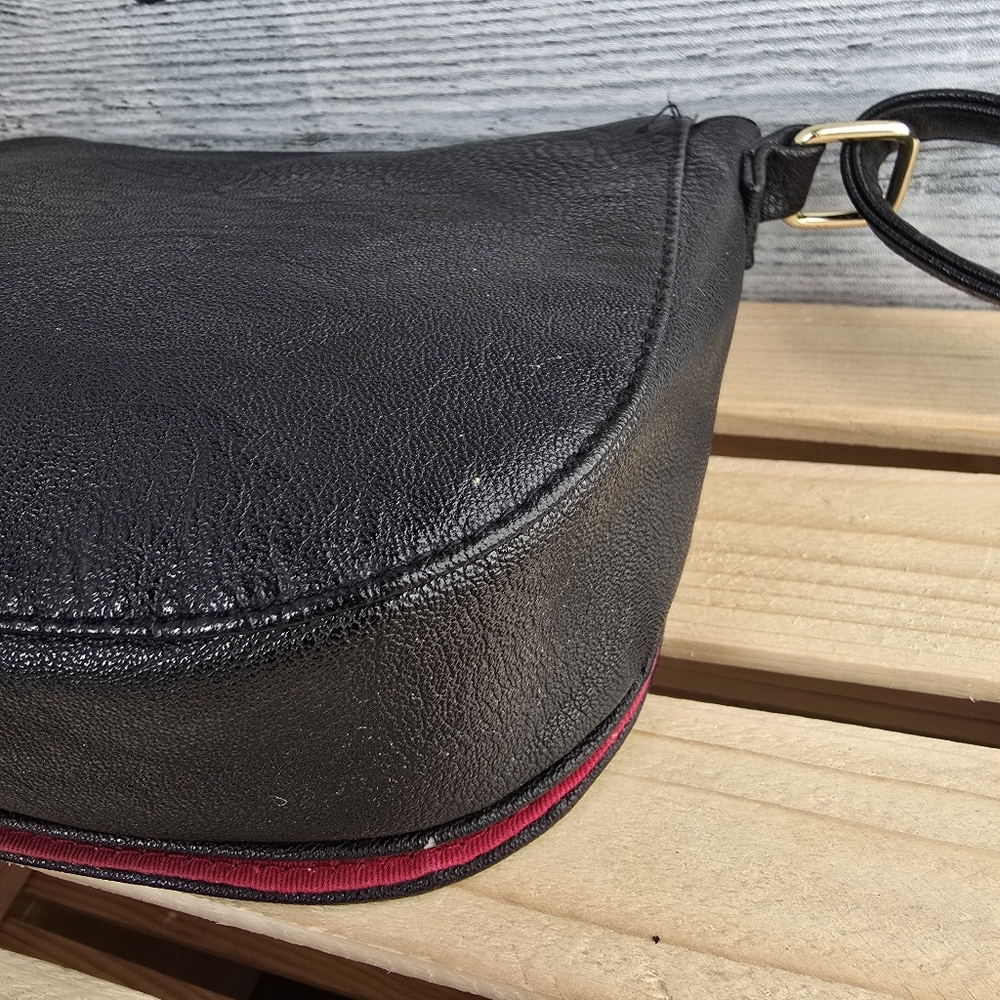 Disney Store Minnie Mouse Signature Black Faux Leather Crossbody Purse - Picture 11 of 15